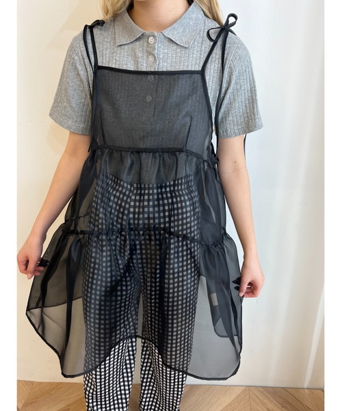 WC（ダブル シー）の「シャイニーシアーキャミワンピース（ワンピース・レディース・ホワイト/ブラック・FREE）」の19枚目の写真