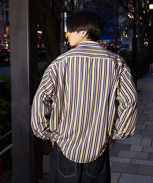 kutir(クティール)の「ビックシルエットカラーストライプシャツ(シャツ/ブラウス・メンズ・ブルー系その他/レッド系その他/イエロー系その他・MEDIUM/LARGE)」の18枚目の写真