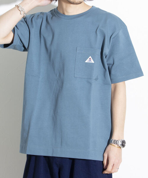 GEVACO(ゲバコ)の「【GEVACO/ゲバコ】ヘビーウエイトTシャツ 無地/ボーダー ワンポイントロゴ ポケT(Tシャツ/カットソー・メンズ・オフホワイト/ブルー/ブラック系その他/レッド系その他/ブルー系その他/ライトパープル/チャコールグレー/ベージュ・S/M/L)」の15枚目の写真