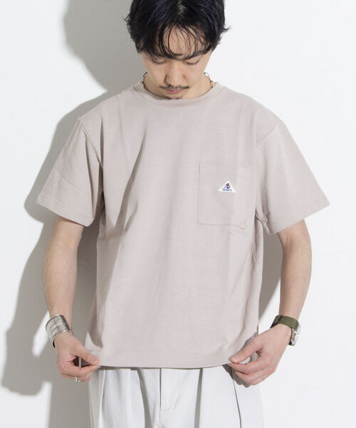 GEVACO(ゲバコ)の「【GEVACO/ゲバコ】ヘビーウエイトTシャツ 無地/ボーダー ワンポイントロゴ ポケT(Tシャツ/カットソー・メンズ・オフホワイト/ブルー/ブラック系その他/レッド系その他/ブルー系その他/ライトパープル/チャコールグレー/ベージュ・S/M/L)」の20枚目の写真