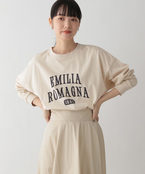 LOWRYS FARM（ローリーズファーム）の「カコウプリントＴシャツロングスリーブ　191260（Tシャツ/カットソー・レディース・グレー/アイボリー/ピンク/パープル/グレー系その他・FREE）」の18枚目の写真