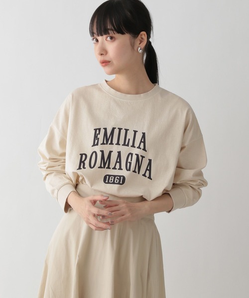 LOWRYS FARM（ローリーズファーム）の「カコウプリントＴシャツロングスリーブ　191260（Tシャツ/カットソー・レディース・グレー/アイボリー/ピンク/パープル/グレー系その他・FREE）」の10枚目の写真