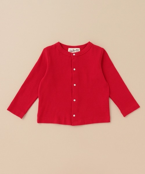 Love&Peace&Money（ラブアンドピースアンドマネー）の「テレコカーディガン（カーディガン/ボレロ・キッズ・キナリ/レッド/ネイビー・80ｃｍ/110cm/100cm/90cm/120cm/130cm）」の3枚目の写真