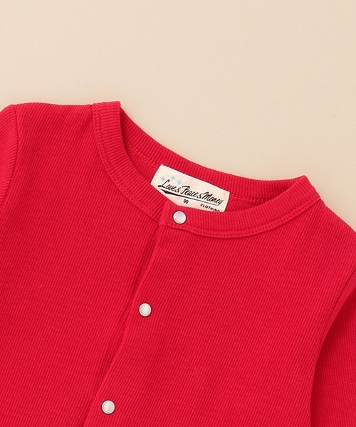 Love&Peace&Money（ラブアンドピースアンドマネー）の「テレコカーディガン（カーディガン/ボレロ・キッズ・キナリ/レッド/ネイビー・80ｃｍ/110cm/100cm/90cm/120cm/130cm）」の6枚目の写真