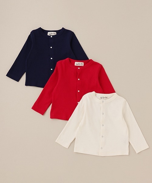 Love&Peace&Money（ラブアンドピースアンドマネー）の「テレコカーディガン（カーディガン/ボレロ・キッズ・キナリ/レッド/ネイビー・80ｃｍ/110cm/100cm/90cm/120cm/130cm）」の9枚目の写真