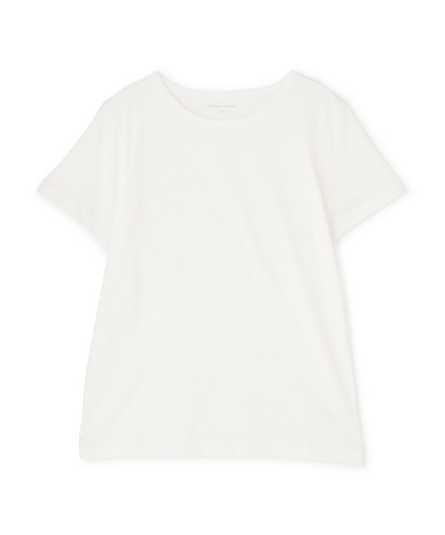 human woman(ヒューマンウーマン)の「オーガニック綿天竺Tシャツ(Tシャツ/カットソー・レディース・ネイビー/ホワイト・MEDIUM/LARGE)」の17枚目の写真