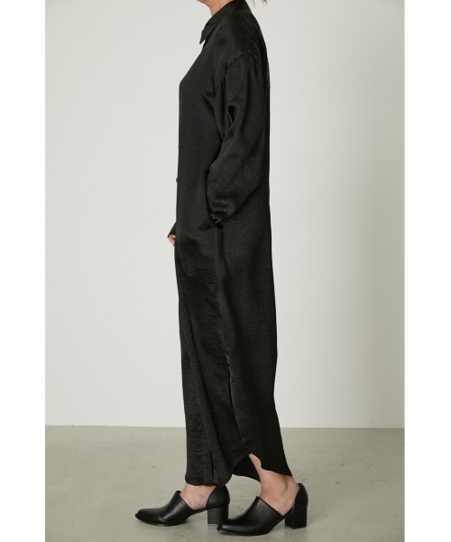 RIM.ARK（リムアーク）の「Washer satin shirt OP（シャツワンピース