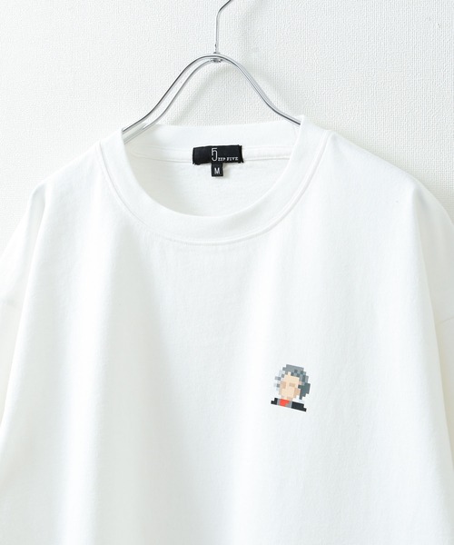 ZIP FIVE(ジップファイブ)の「【ZIP FIVE】【NFT ARTS】ビッグシルエット 偉人ドットNFTアート Tシャツ マリリン/ベートーヴェン/エリザベス【ユニセックス】(Tシャツ/カットソー・レディース・ホワイト/ピンク/ブラック系1/ピンク系/ブラック系/ブラック/ホワイト系/ホワイト系1・SMALL/MEDIUM/LARGE)」の9枚目の写真