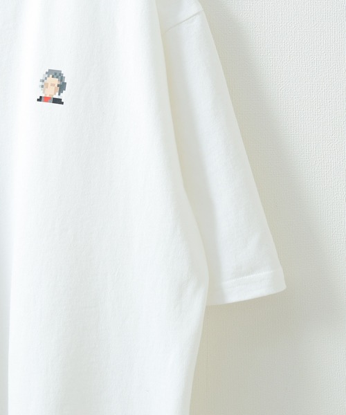 ZIP FIVE(ジップファイブ)の「【ZIP FIVE】【NFT ARTS】ビッグシルエット 偉人ドットNFTアート Tシャツ マリリン/ベートーヴェン/エリザベス【ユニセックス】(Tシャツ/カットソー・レディース・ホワイト/ピンク/ブラック系1/ピンク系/ブラック系/ブラック/ホワイト系/ホワイト系1・SMALL/MEDIUM/LARGE)」の11枚目の写真
