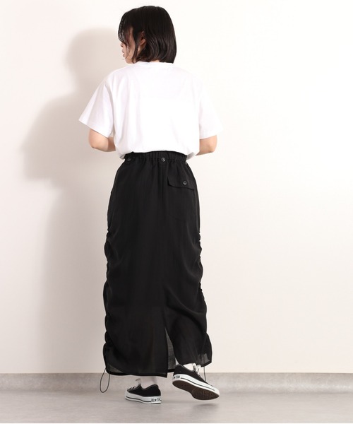 cepo（セポ）の「シアーサイドギャザースカート　セットアップ可能（スカート・レディース・ブラック/オリーブ・M）」の17枚目の写真