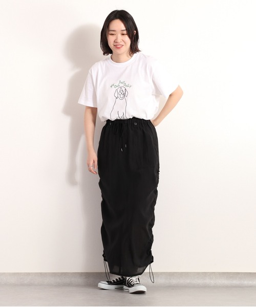 cepo（セポ）の「シアーサイドギャザースカート　セットアップ可能（スカート・レディース・ブラック/オリーブ・M）」の18枚目の写真