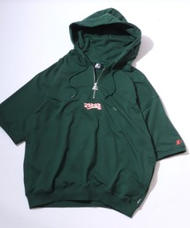 STARTER（スターター）の「STARTER（スターター）サークルロゴバックプリント ハーフジップスウェットパーカー/半袖プルオーバー（パーカー・メンズ）」