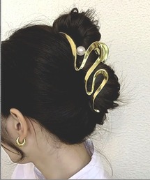 VIBGYOR Women（ヴィブジョー　ウィメン）の「【resonance】ウェーブ ライン バンスクリップ（バレッタ/ヘアクリップ・レディース）」