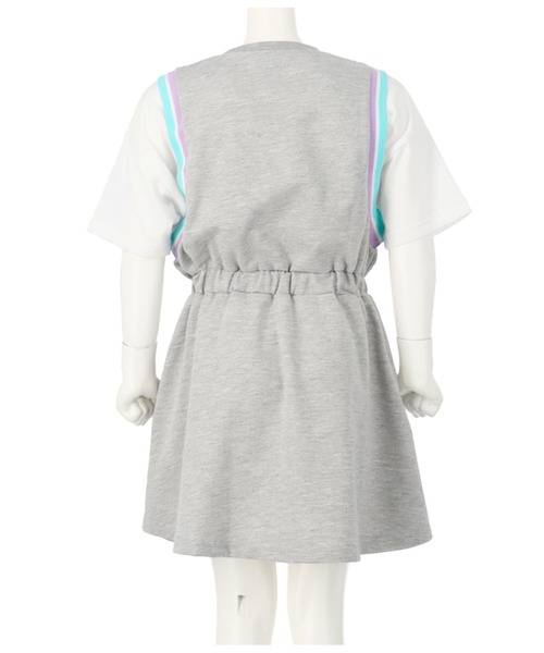 ANAP kids(アナップキッズ)の「ドロストスポーティワンピース(ワンピース・キッズ・ブラック/グレー/ラベンダー・120cm/110cm/130cm)」の4枚目の写真