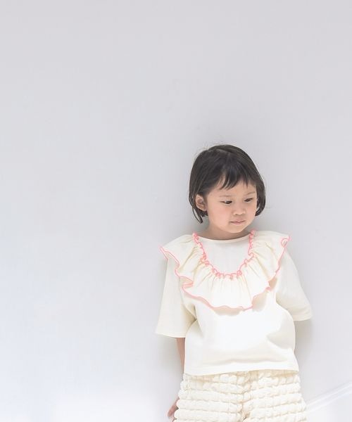 LOWRYS FARM(ローリーズファーム)の「メローハイショク2WAYプルオーバー 904508(Tシャツ/カットソー・キッズ・グレー/ブルー/ブラック/ホワイト・110cm/120cm/130cm/140cm/150cm)」の2枚目の写真