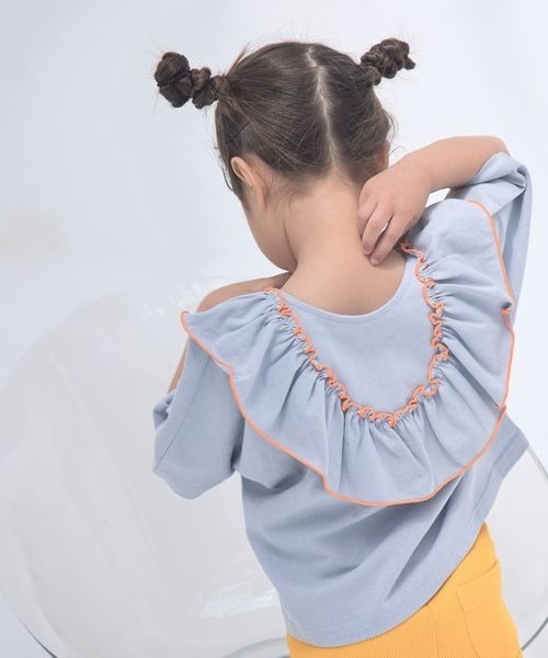 LOWRYS FARM(ローリーズファーム)の「メローハイショク2WAYプルオーバー 904508(Tシャツ/カットソー・キッズ・グレー/ブルー/ブラック/ホワイト・110cm/120cm/130cm/140cm/150cm)」の18枚目の写真
