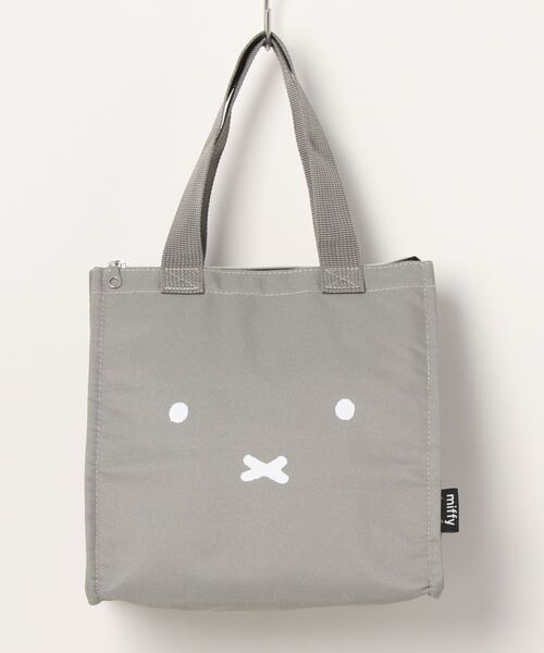 Miffy（ ミッフィー）の「miffy/ミッフィー　保冷ランチトートL おかお（トートバッグ・レディース・ライトグレー/キナリ/ブラック・ONESIZE）」の3枚目の写真