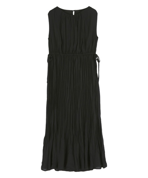 ワッシャープリーツウエストリボンワンピース