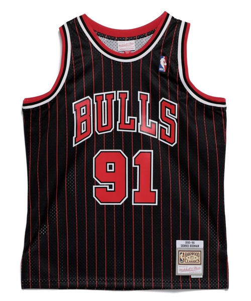 Mitchell&Ness(ミッチェル&ネス)の「Mitchell&Ness NBA SWINGMAN ALTERNATE JERSEY BULLS 95 DENNIS RODMAN(タンクトップ・メンズ・ブラック・XL/M/L)」の3枚目の写真