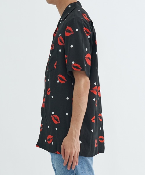 aloha blossom（アロハブロッサム）の「【Aloha Blossom/アロハブロッサム】KISS SHIRTS（シャツ/ブラウス・メンズ・ブラック・42/44/40）」の6枚目の写真