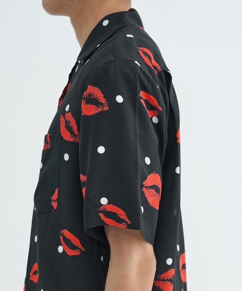 aloha blossom（アロハブロッサム）の「【Aloha Blossom/アロハブロッサム】KISS SHIRTS（シャツ/ブラウス・メンズ・ブラック・42/44/40）」の8枚目の写真