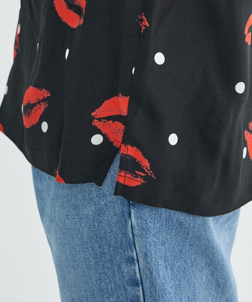 aloha blossom（アロハブロッサム）の「【Aloha Blossom/アロハブロッサム】KISS SHIRTS（シャツ/ブラウス・メンズ・ブラック・42/44/40）」の3枚目の写真