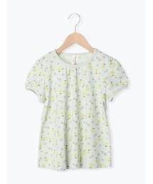 Samansa Mos2 Lagom（サマンサモスモスラーゴム）の「レモン総柄パフスリーブTシャツ（Tシャツ/カットソー・キッズ）」