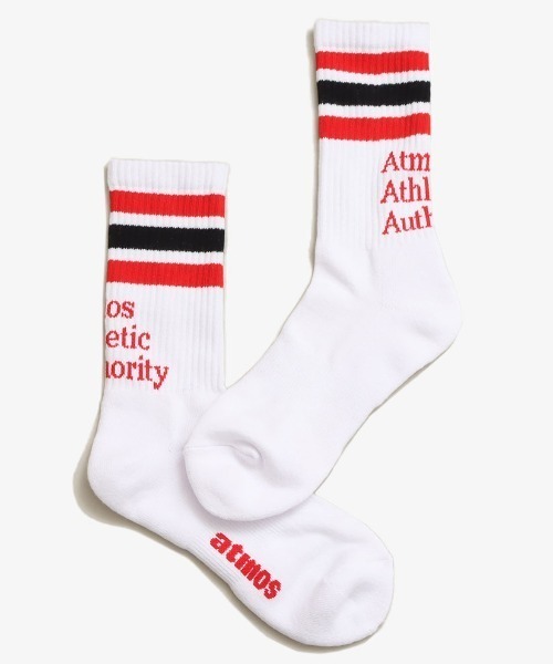 atmos pink(アトモスピンク)の「atmos COLOR LINE AAA SOCKS / アトモス カラー ソックス(ソックス/靴下・メンズ・ホワイト系その他4/ホワイト×レッド/ホワイト×グリーン/ホワイト×ブラック/ホワイト系その他・26-28cm)」の2枚目の写真
