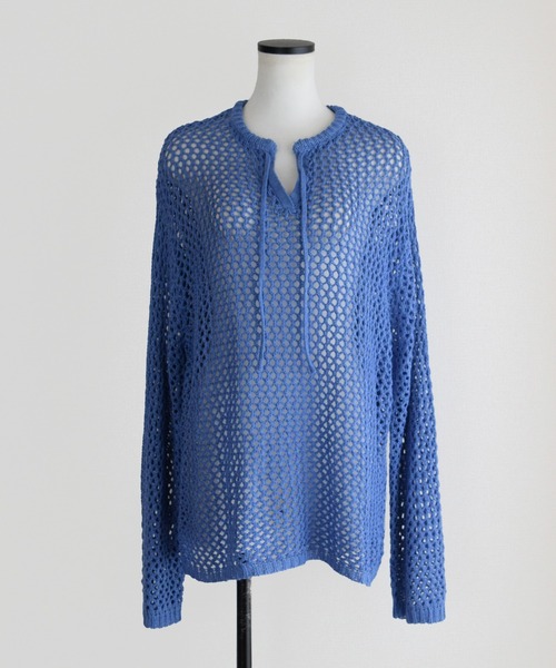 Marient（マリエント）の「スキッパーメッシュPO（ニット/セーター・レディース・ホワイト/ブルー/ブラック・FREE）」の13枚目の写真