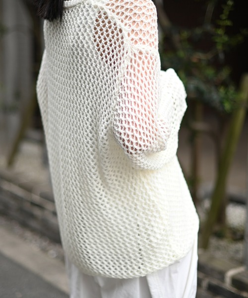 Marient（マリエント）の「スキッパーメッシュPO（ニット/セーター・レディース・ホワイト/ブルー/ブラック・FREE）」の17枚目の写真