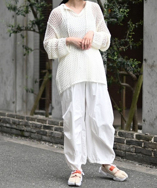 Marient（マリエント）の「スキッパーメッシュPO（ニット/セーター・レディース・ホワイト/ブルー/ブラック・FREE）」の20枚目の写真