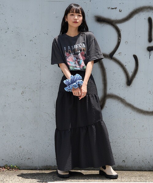 FREAK'S STORE（フリークスストア）の「animal LAMESA TEE/アニマルラメサTシャツ（Tシャツ/カットソー・レディース・オフホワイト/ブラック・ﾌﾘ-）」の9枚目の写真