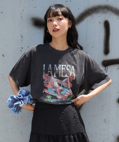 FREAK'S STORE（フリークスストア）の「animal LAMESA TEE/アニマルラメサTシャツ（Tシャツ/カットソー・レディース・オフホワイト/ブラック・ﾌﾘ-）」の5枚目の写真