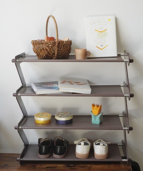 Port（ポート）の「組み立て簡単 コンパクト マルチ収納ラック / シューズラック #（収納グッズ・レディース・ピンク/ブルー/ブラウン/グレー・FREE）」の9枚目の写真