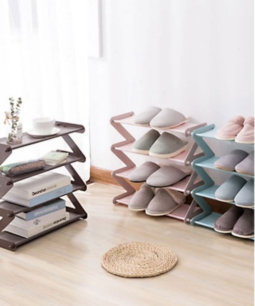 Port（ポート）の「組み立て簡単 コンパクト マルチ収納ラック / シューズラック #（収納グッズ・レディース・ピンク/ブルー/ブラウン/グレー・FREE）」の12枚目の写真