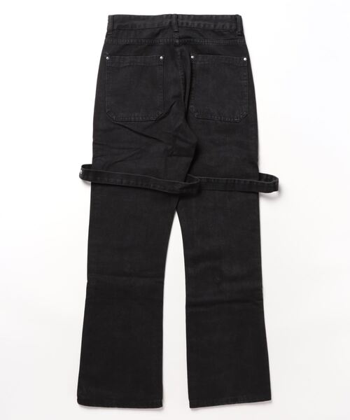 Burner(バーナー)の「【OKUOKU 0909】デザイン フレア パンツ oku-bottom-683332830125-46 Y(デニムパンツ・メンズ・ブラック・S/L/M)」の2枚目の写真
