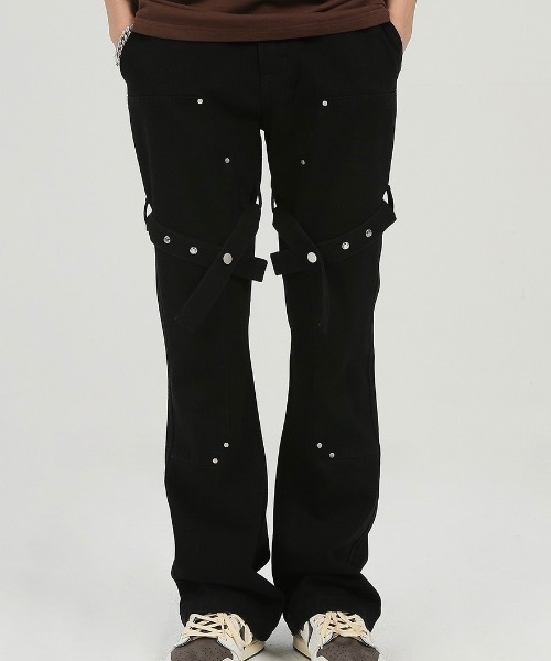 Burner(バーナー)の「【OKUOKU 0909】デザイン フレア パンツ oku-bottom-683332830125-46 Y(デニムパンツ・メンズ・ブラック・S/L/M)」の6枚目の写真