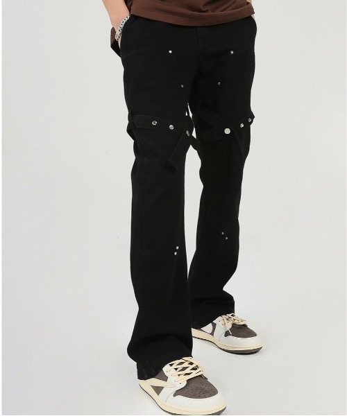 Burner(バーナー)の「【OKUOKU 0909】デザイン フレア パンツ oku-bottom-683332830125-46 Y(デニムパンツ・メンズ・ブラック・S/L/M)」の5枚目の写真