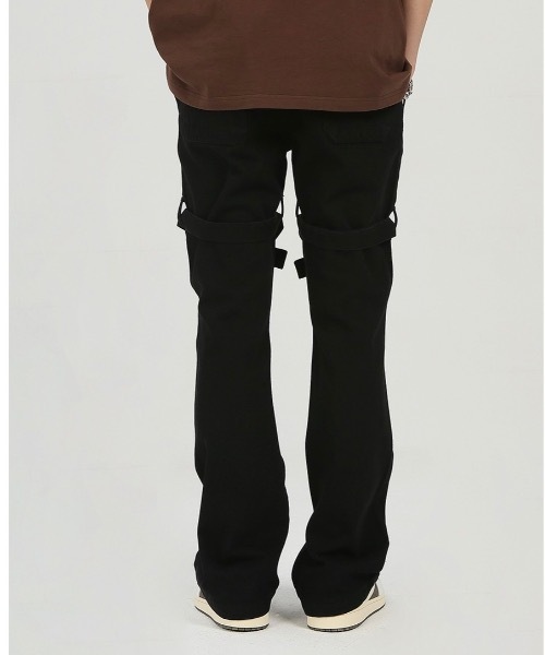 Burner(バーナー)の「【OKUOKU 0909】デザイン フレア パンツ oku-bottom-683332830125-46 Y(デニムパンツ・メンズ・ブラック・S/L/M)」の4枚目の写真