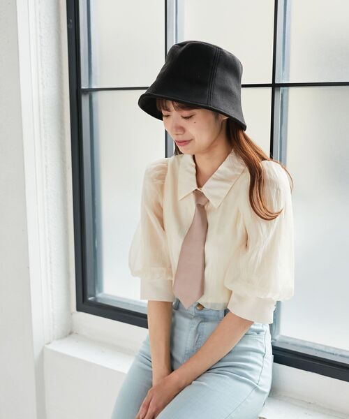 MAJESTIC LEGON（マジェスティックレゴン）の「クラシカルバケットハット（ハット・レディース・ブラック/ライトグレー・FREE）」の12枚目の写真