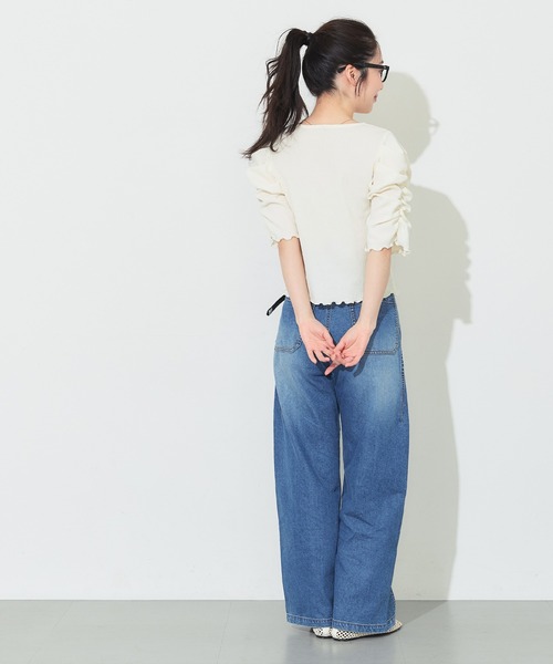 coca(coca)(コカ)の「シボシャーリングトップス(Tシャツ/カットソー・レディース・A/ブラック/アイボリー/B/その他/ドット/ブラウン/ライトブルー・L/M/S/XL)」の11枚目の写真