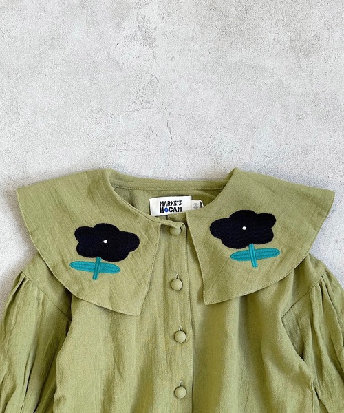 HOGAN RANCH WEAR（ホーガンランチウエア）の「ビッグカラーブラウス（90～130cm）（シャツ/ブラウス・キッズ・カーキ/ブラック/ライトブルー・110/120/90/130/100）」の10枚目の写真