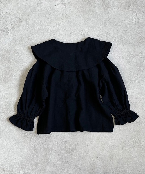 HOGAN RANCH WEAR（ホーガンランチウエア）の「ビッグカラーブラウス（90～130cm）（シャツ/ブラウス・キッズ・カーキ/ブラック/ライトブルー・110/120/90/130/100）」の9枚目の写真