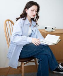 WEGO | WEGO/ボリュームスリーブストライプシャツ(シャツ/ブラウス)