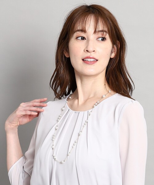 COUP DE CHANCE(クードシャンス)の「【日本製】ロングフェイクパールネックレス3(ネックレス・レディース・ゴールド/シルバー・00)」の7枚目の写真