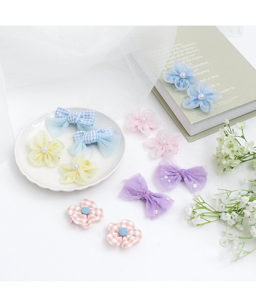 apres les cours(アプレレクール)の「チュールヘアクリップ2個セット(バレッタ/ヘアクリップ・キッズ・ラベンダー・FREE)」の3枚目の写真