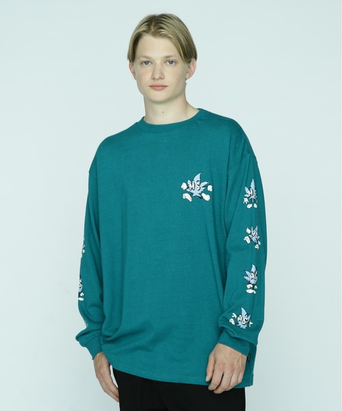 MANASTASH(マナスタッシュ)の「MANASTASH/マナスタッシュ/HEMP L/S TEE HEMPTYY/ヘンプロゴロングスリーブTシャツ ヘンプティ(Tシャツ/カットソー・メンズ・ブラック/エメラルド/ナチュラル/グリーン系その他3・2XL/L/XL/M)」の4枚目の写真