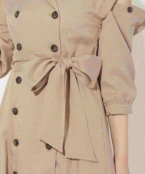 【新品】【タグ付き】ウィルセレクション　ファンシーチェックリボンワンピース セール】チェック柄フリルワンピース(505345241) | ウィル