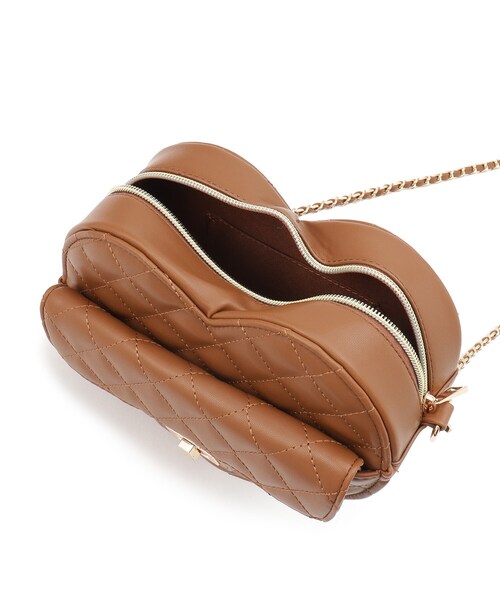 Ober Tashe（オーバータッシェ）の「ハート キルト チェーンベルト ショルダーバッグ（ショルダーバッグ・レディース・ブラック/ブラウン系/アイボリー/ワインレッド・FREE）」の10枚目の写真