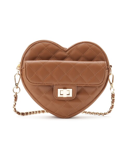 Ober Tashe（オーバータッシェ）の「ハート キルト チェーンベルト ショルダーバッグ（ショルダーバッグ・レディース・ブラック/ブラウン系/アイボリー/ワインレッド・FREE）」の6枚目の写真